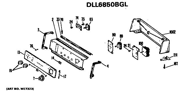 BACKSPLASH FOR DLL6850BGL ONLY