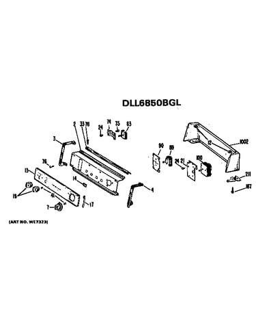 Backsplash for dll6850bgl only