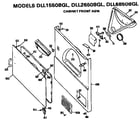 Hotpoint DLL1550BGL cabinet front diagram