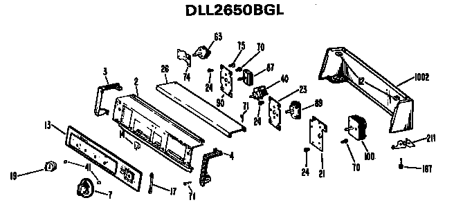 BACKSPLASH FOR DLL2650BGL ONLY