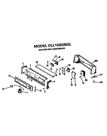Backsplash for dll1550bgl only