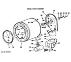 Hotpoint DLL2880DKL drum and duct assembly diagram