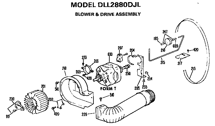Blower and drive assembly
