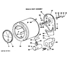 Hotpoint DLL2880DJL drum and duct assembly diagram