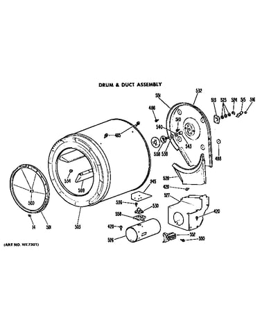 Drum and duct assembly