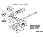 Hotpoint DLL2880DJL gas vlave and burner assembly diagram