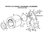 Hotpoint DLL6850BFL drum and duct assembly diagram