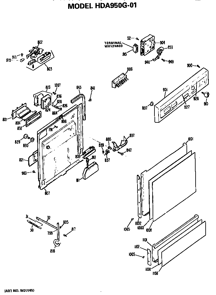 Front/control panel