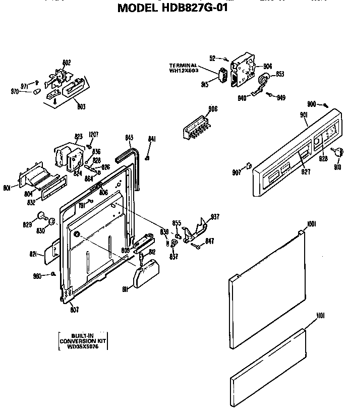 Front/control panel