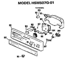 Hotpoint HSM507G-01 control panel diagram