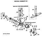 Hotpoint HSM507-01 motor-pump diagram