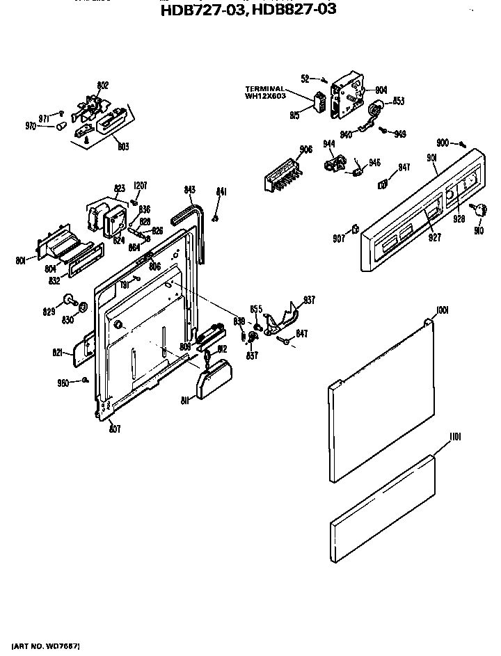 Front/control panel