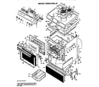 Hotpoint RS647G*J3 main body/cooktop/controls diagram