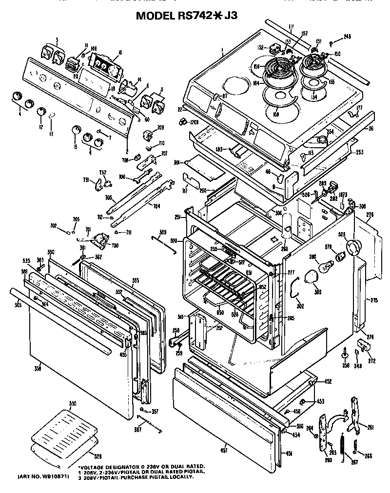 MAIN BODY/COOKTOP/CONTROLS