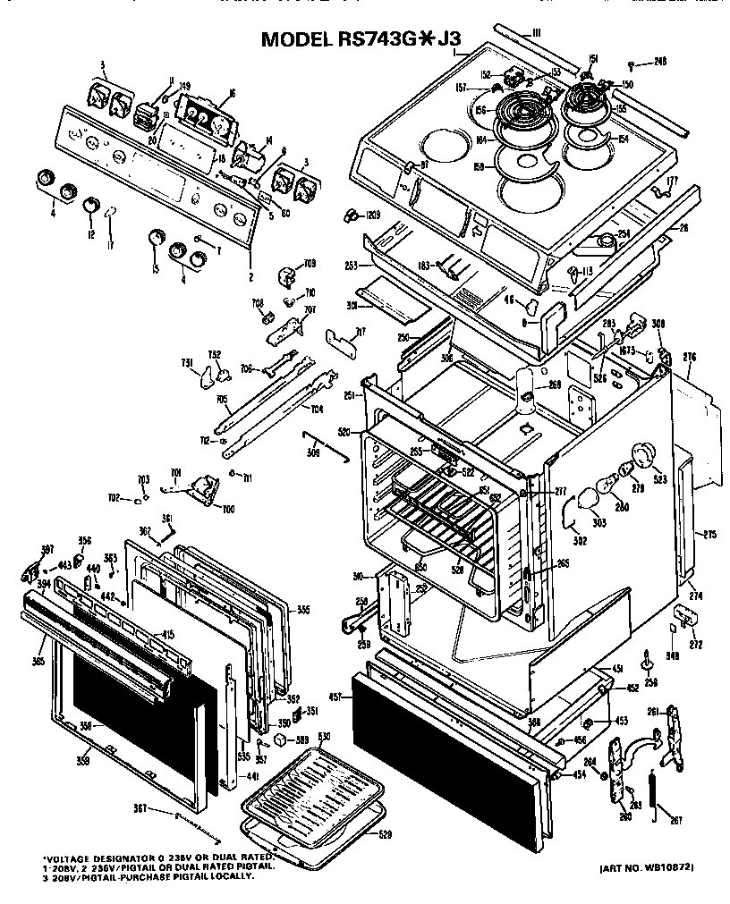 Main body/cooktop/controls