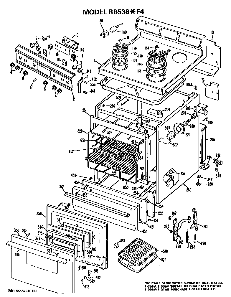 MAIN BODY/COOKTOP/CONTROLS