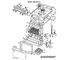 Hotpoint RB525*J1 main body/cooktop/controls diagram