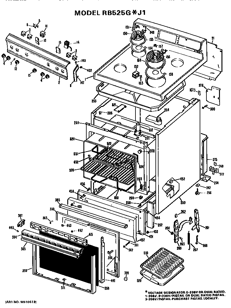 Main body/cooktop/controls
