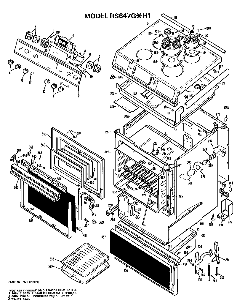 Main body/cooktop/controls