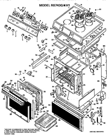 Main body/cooktop/controls
