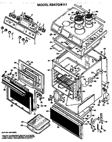 Main body/cooktop/controls