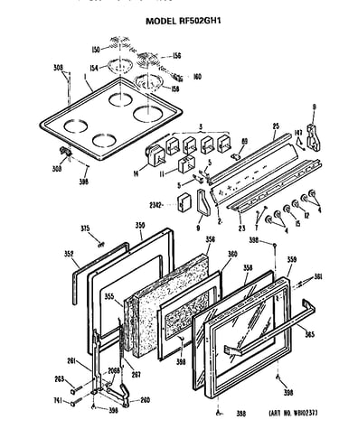 Cooktop/controls/door