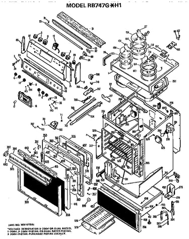 Main body/cooktop/controls