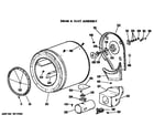 Hotpoint DLL2880DHL drum and duct assembly diagram