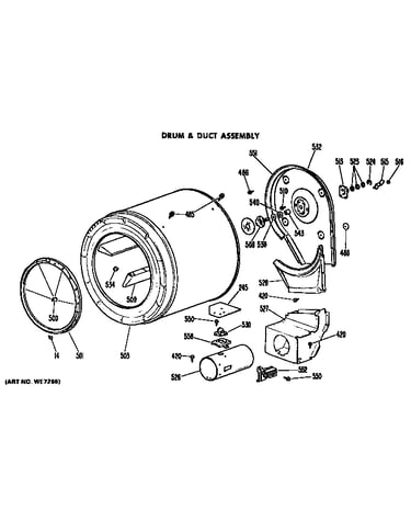 Drum and duct assembly
