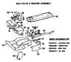 Hotpoint DLL2880DHL gas valve and burner assembly diagram
