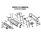 Hotpoint DLL2880DHL backsplash assembly diagram