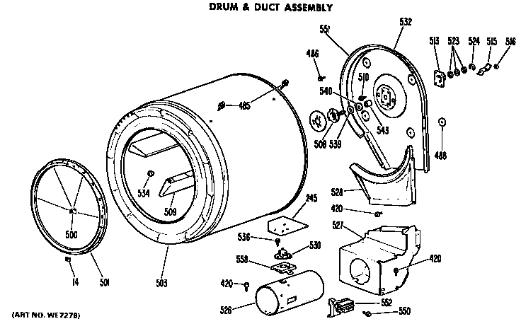 DRUM AND DUCT ASSEMBLY