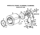 Hotpoint DLL2650BEL drum and duct assembly diagram