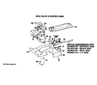 Hotpoint DLL2650BEL gas valve and burner assembly diagram