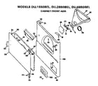 Hotpoint DLL2650BEL cabinet front diagram