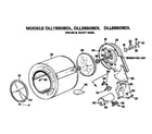 Hotpoint DLL6850BDL drum and duct assembly diagram