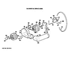 Hotpoint DLL2650BDL blower and drive assembly diagram