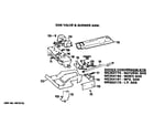 Hotpoint DLL2650BDL gas valve and burner assembly diagram