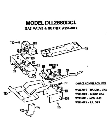 Gas valve and burner assembly