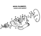 Hotpoint DLL2880DCL blower and drive assembly diagram