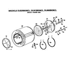 Hotpoint DLB6850BCL drum and heater assembly diagram