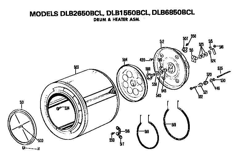 Drum and heater assembly
