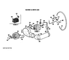 Hotpoint DLB6850BCL blower and drive assembly diagram