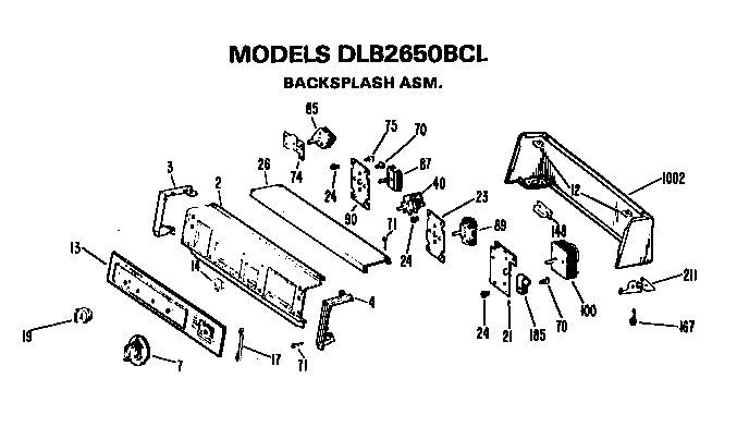 Backsplash for dlb2650bcl only