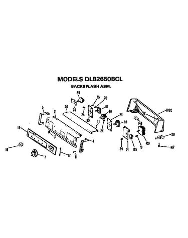 Backsplash for dlb2650bcl only