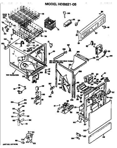 Tub/control panel/racks