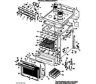 Hotpoint RB532G*H1 main body/cooktop/controls diagram
