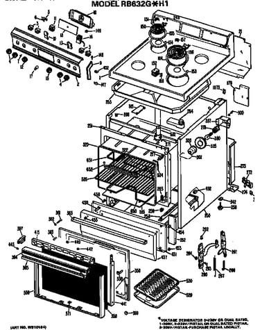 Main body/cooktop/controls