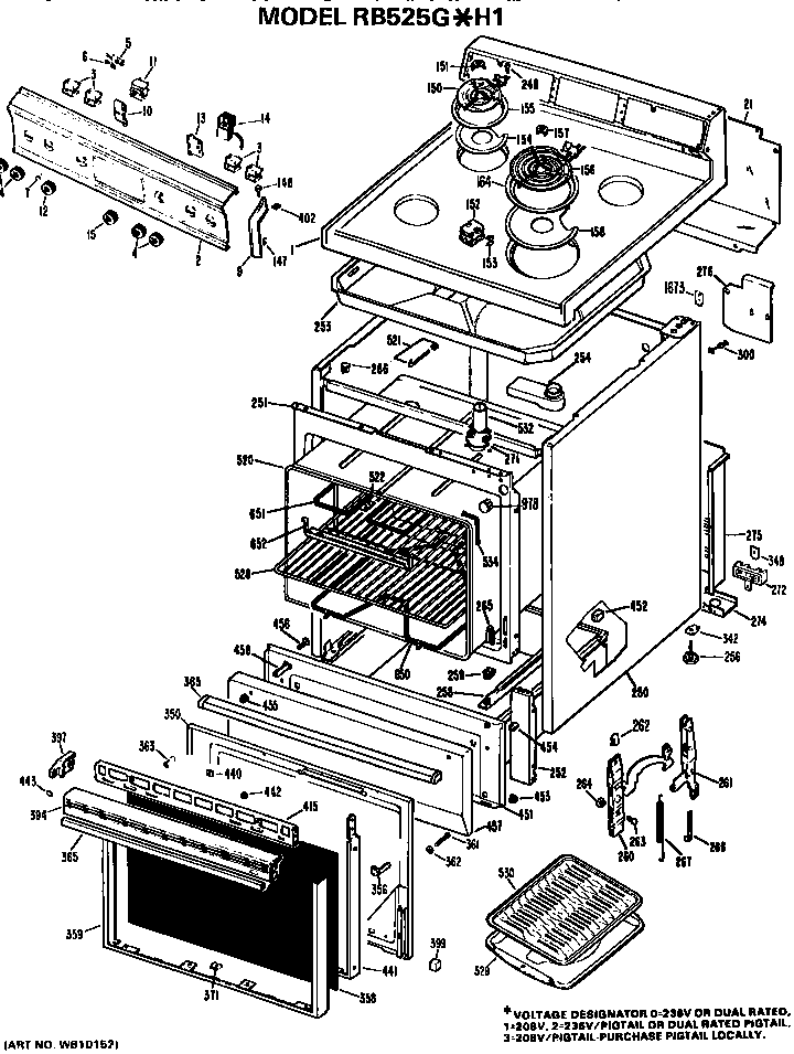 Main body/cooktop/controls