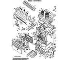 Hotpoint RB737*D3 main body/cooktop/controls diagram